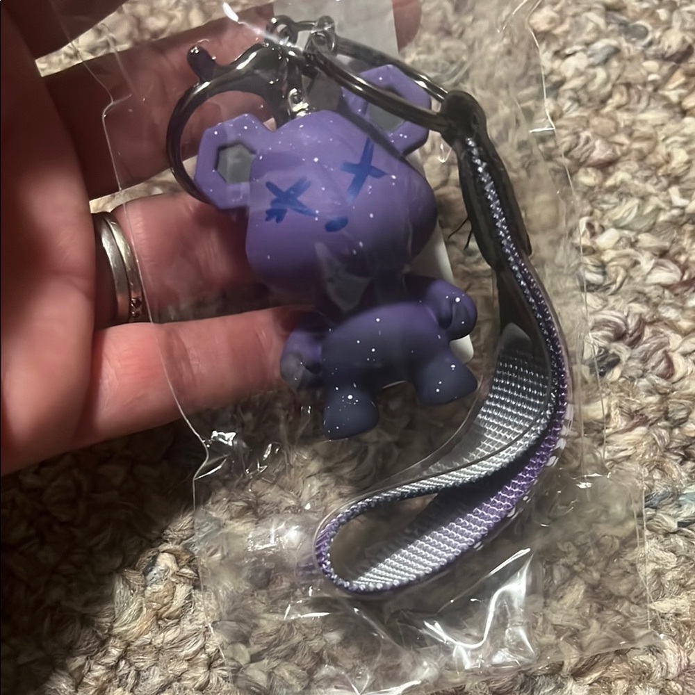 Purple Bear Keychain